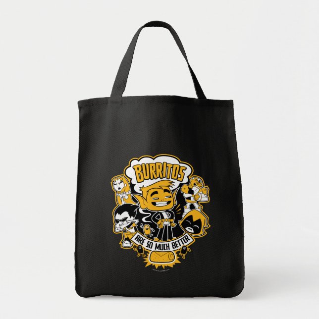 Teen Titans Go! | Beast Boy "Burritos Are Better" Tote Bag (Front)