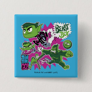 Teen Titans Go!   Beast Boy Shapeshifts 15 Cm Square Badge