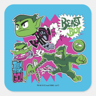 Teen Titans Go!   Beast Boy Shapeshifts Square Sticker