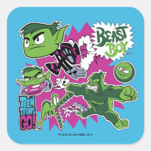 Teen Titans Go!   Beast Boy Shapeshifts Square Sticker