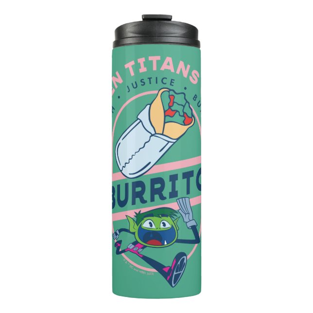 Teen Titans Go! Beast Boy "Truth Justice Burrito" Thermal Tumbler (Front)
