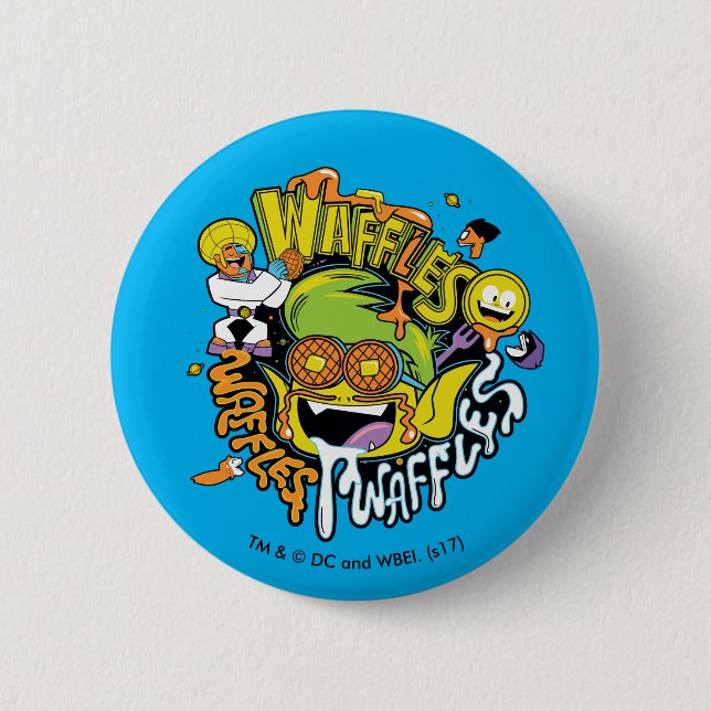 Teen Titans Go! | Beast Boy Waffles 6 Cm Round Badge (Front)
