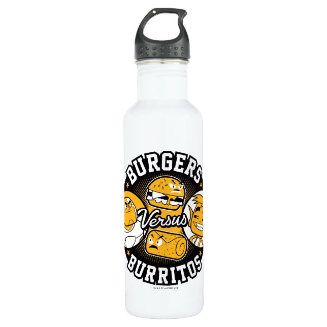 Teen Titans Go! | Burgers Versus Burritos 710 Ml Water Bottle (Front)
