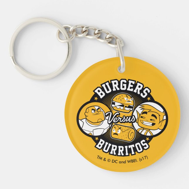 Teen Titans Go! | Burgers Versus Burritos Key Ring (Front)