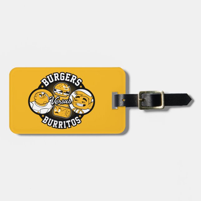 Teen Titans Go! | Burgers Versus Burritos Luggage Tag (Front Horizontal)