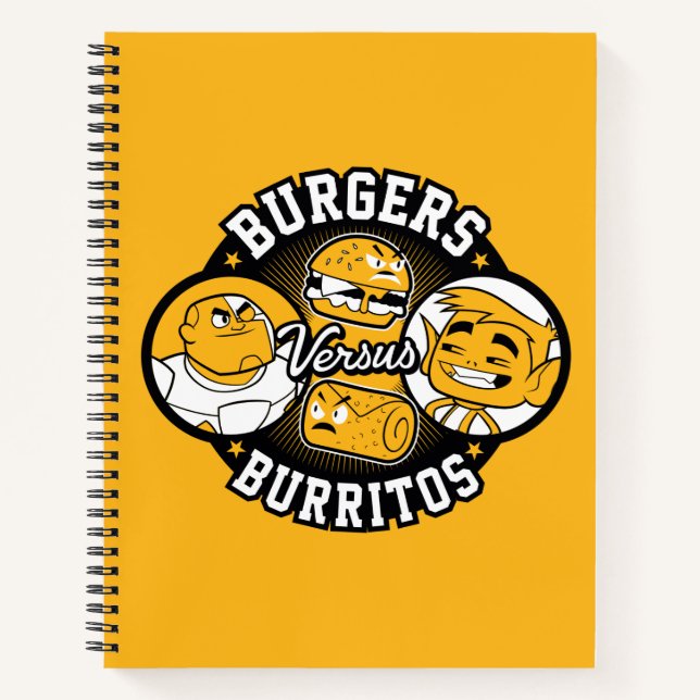 Teen Titans Go! | Burgers Versus Burritos Notebook (Front)