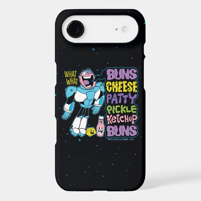 Teen Titans Go! | Cyborg Burger Rap Case-Mate iPhone Case (Back)
