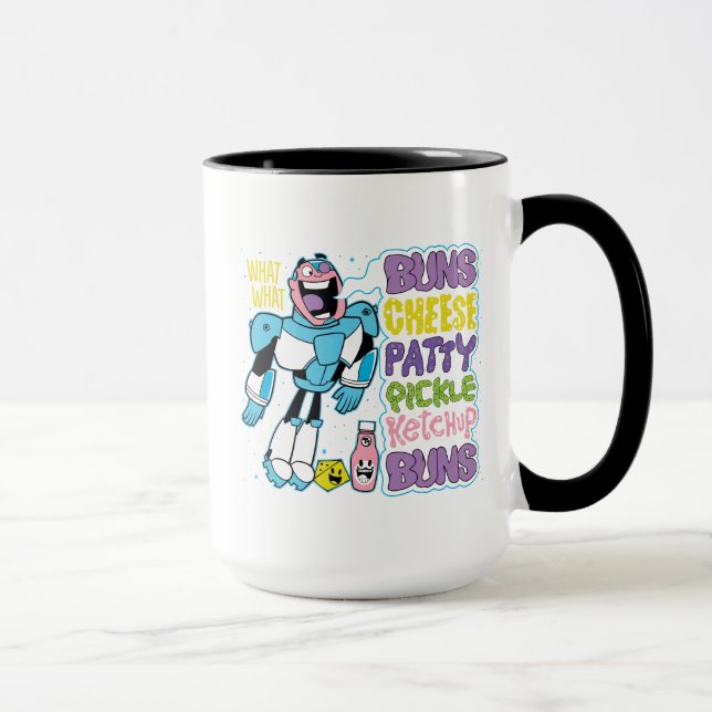 Teen Titans Go! | Cyborg Burger Rap Mug (Right)