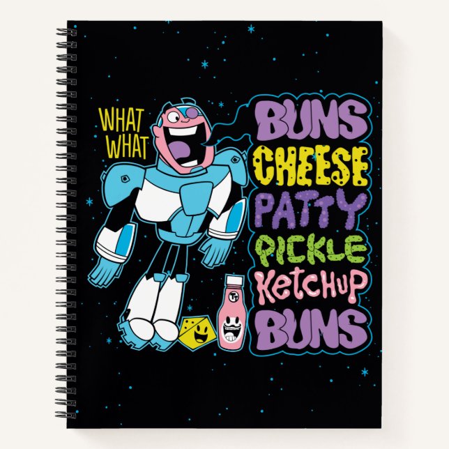 Teen Titans Go! | Cyborg Burger Rap Notebook (Front)