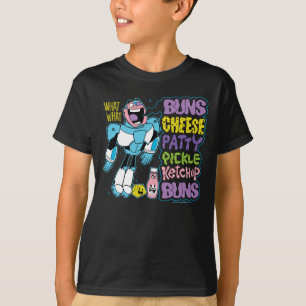 Teen Titans Go!   Cyborg Burger Rap T-Shirt
