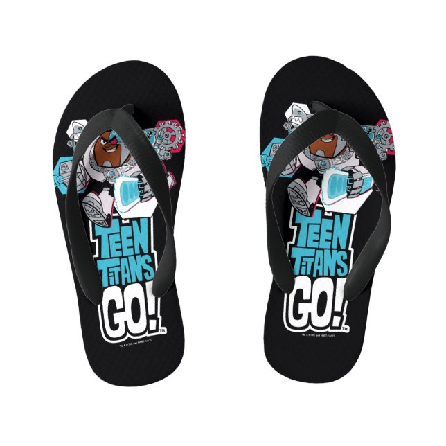Teen Titans Go! | Cyborg's Arsenal Graphic Kid's Flip Flops (Footbed)