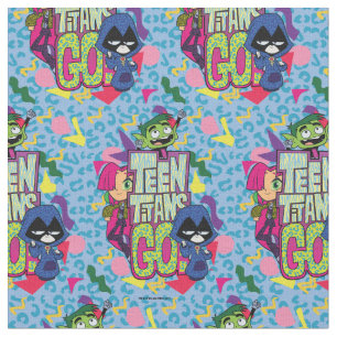 Teen Titans Go!   "Girls Girls" Animal Print Logo Fabric