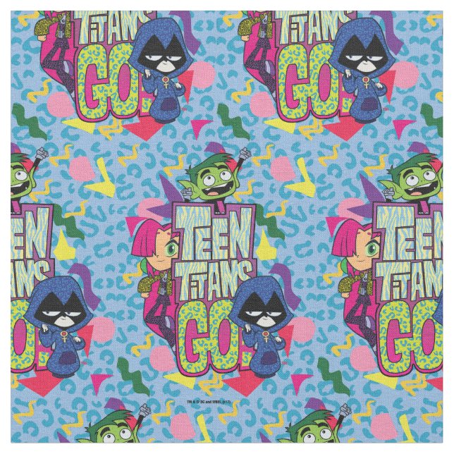 Teen Titans Go! | "Girls Girls" Animal Print Logo Fabric (Close Up)