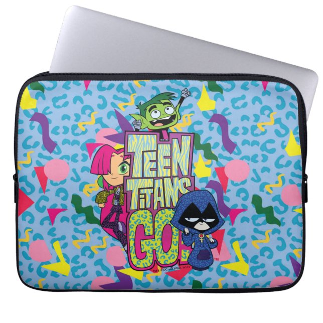 Teen Titans Go! | "Girls Girls" Animal Print Logo Laptop Sleeve (Front)