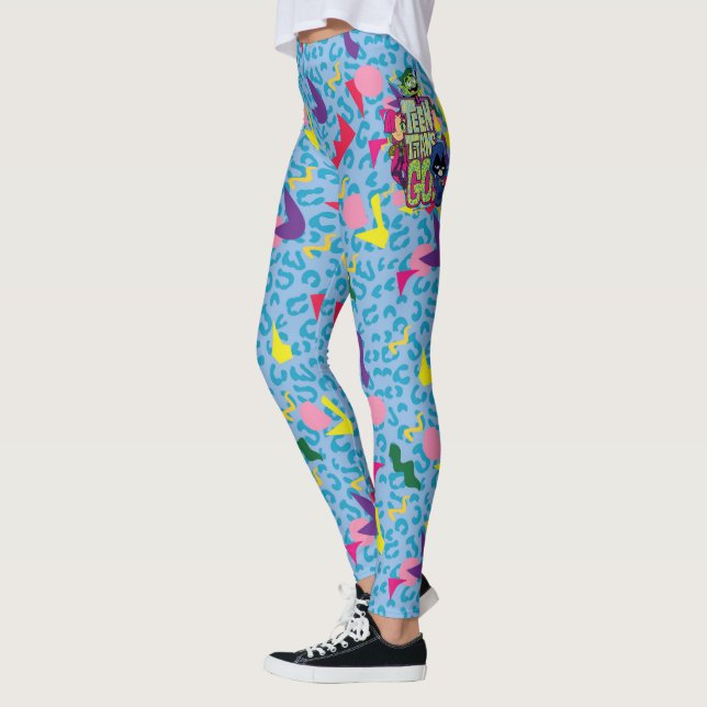 Teen Titans Go! | "Girls Girls" Animal Print Logo Leggings (Left)