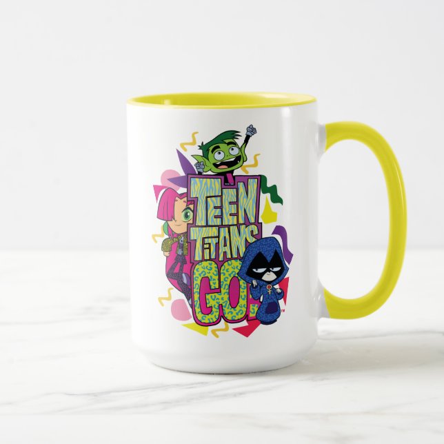 Teen Titans Go! | "Girls Girls" Animal Print Logo Mug (Right)
