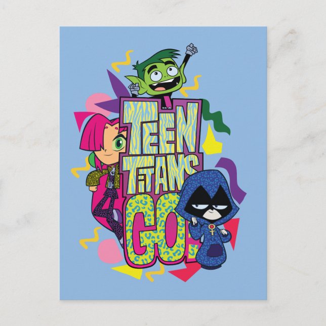 Teen Titans Go! | "Girls Girls" Animal Print Logo Postcard (Front)