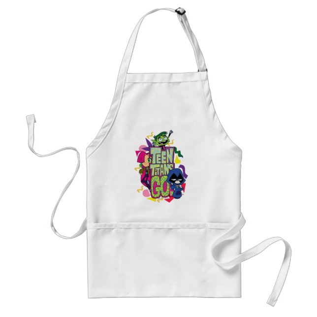 Teen Titans Go! | "Girls Girls" Animal Print Logo Standard Apron (Front)