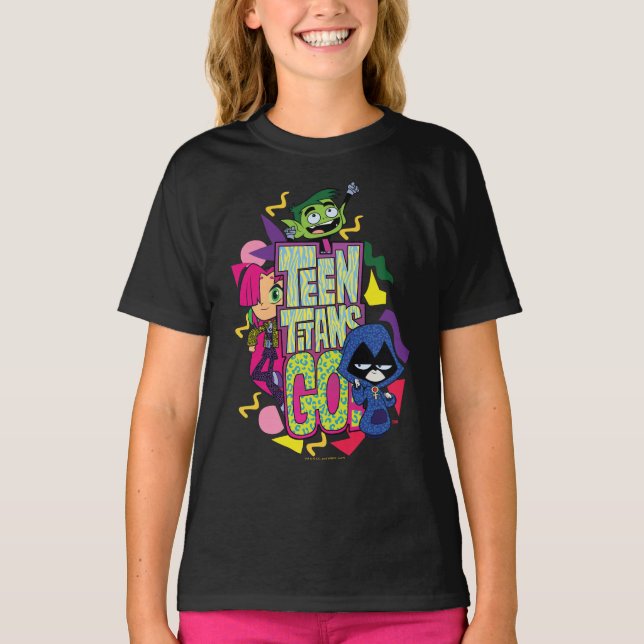 Teen Titans Go! | "Girls Girls" Animal Print Logo T-Shirt (Front)