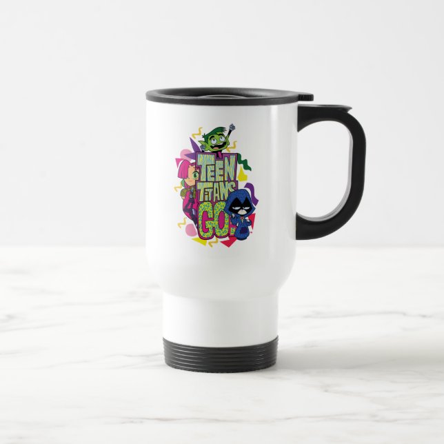 Teen Titans Go! | "Girls Girls" Animal Print Logo Travel Mug (Right)