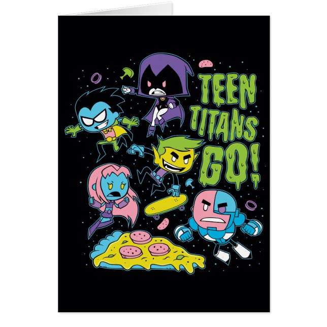 Teen Titans Go! | Gnarly 90's Pizza Graphic (Front)