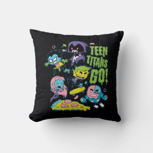 Teen Titans Go! Gnarly 90's Pizza Graphic Cushion