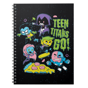 Teen Titans Go!   Gnarly 90's Pizza Graphic Notebook