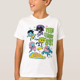 Teen Titans Go! Gnarly 90's Pizza Graphic T-Shirt