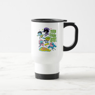 Teen Titans Go!   Gnarly 90's Pizza Graphic Travel Mug