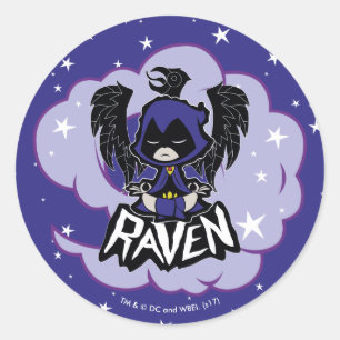 Teen Titans Go!   Raven Attack Classic Round Sticker