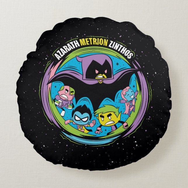Teen Titans Go! | Raven "Azarath Metrion Zinthos" Round Cushion (Front)