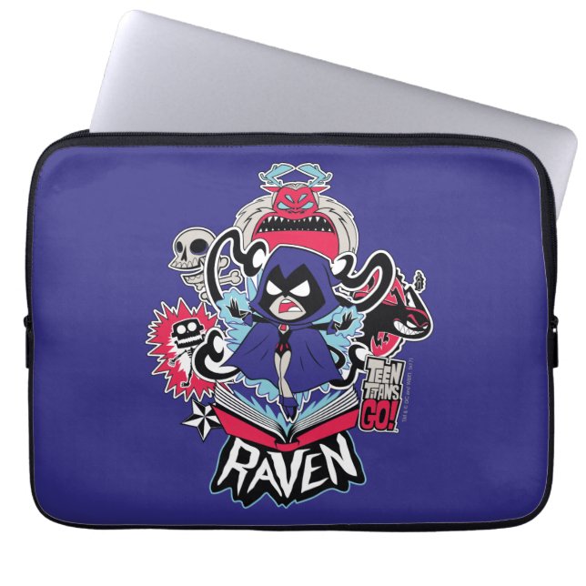 Teen Titans Go! | Raven Demonic Powers Graphic Laptop Sleeve (Front)