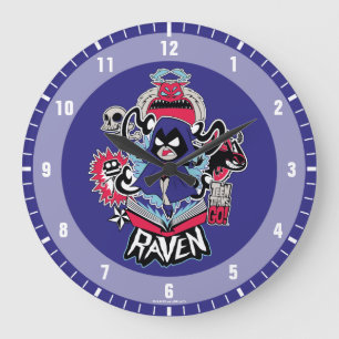 Teen Titans Go!   Raven Demonic Powers Graphic Large Clock