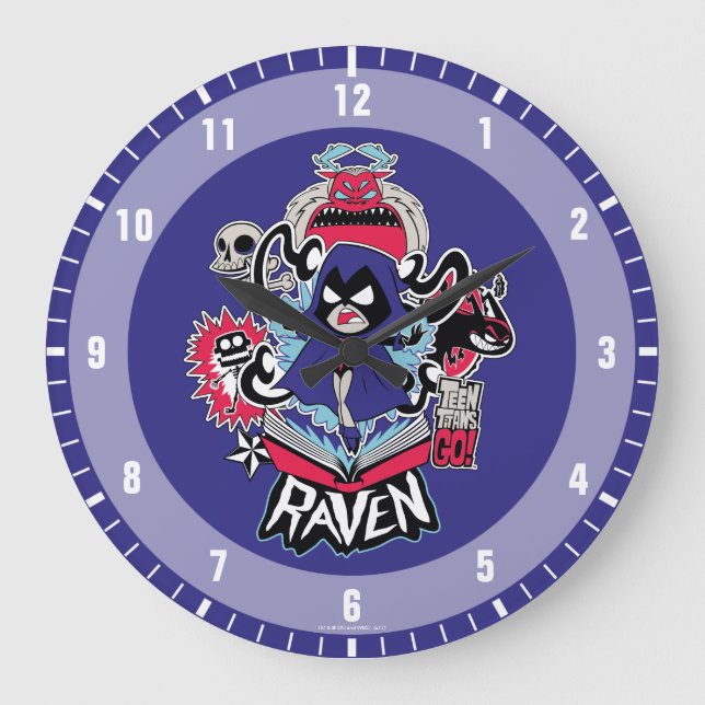 Teen Titans Go! | Raven Demonic Powers Graphic Large Clock (Front)