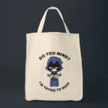 Teen Titans Go! | Raven "I'm Trying To Read" Tote Bag<br><div class="desc">Raven is levitating in the air while reading her book. Text encircling her says: "Do you mind? I'm Trying to Read". Get your Teen Titans Go! reading Raven graphic on a shirt,  mug,  or any of your other favourite Zazzle products in the store!</div>