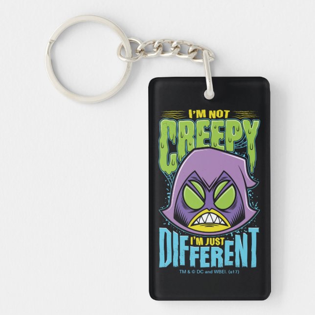 Teen Titans Go! | Raven "Not Creepy I'm Different" Key Ring (Front)