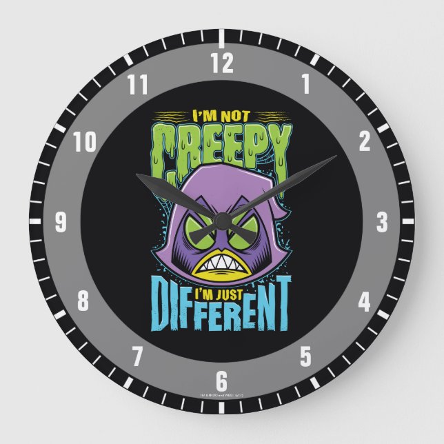 Teen Titans Go! | Raven "Not Creepy I'm Different" Large Clock (Front)