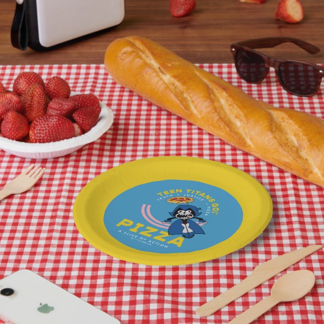 Teen Titans Go! Raven "Truth Justice Pizza" Paper Plate (Picnic)