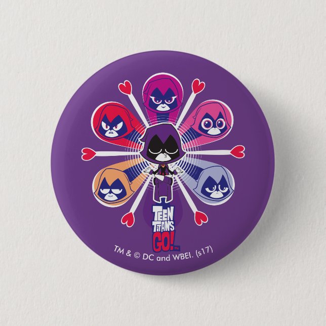Teen Titans Go! | Raven's Emoticlones 6 Cm Round Badge (Front)