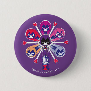 Teen Titans Go!   Raven's Emoticlones 6 Cm Round Badge