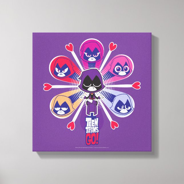 Teen Titans Go! | Raven's Emoticlones Canvas Print (Front)