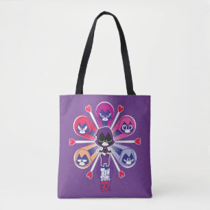 Teen Titans Go!   Raven's Emoticlones Tote Bag