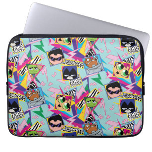Teen Titans Go! Retro 90's Group Collage Laptop Sleeve