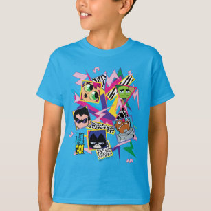 Teen Titans Go!   Retro 90's Group Collage T-Shirt