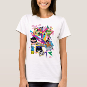 Teen Titans Go!   Retro 90's Group Collage T-Shirt