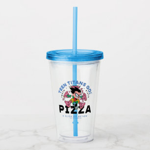 Teen Titans Go! Robin "Truth Justice Pizza" Acrylic Tumbler