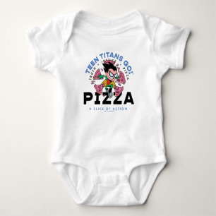 Teen Titans Go! Robin "Truth Justice Pizza" Baby Bodysuit