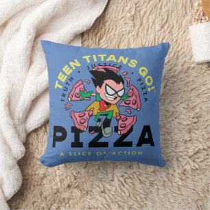 Teen Titans Go! Robin "Truth Justice Pizza" Cushion