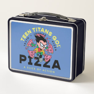 Teen Titans Go! Robin "Truth Justice Pizza" Metal Lunch Box