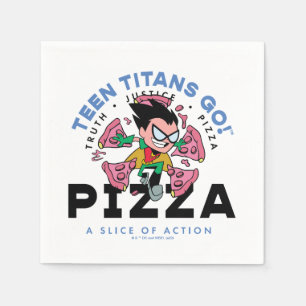 Teen Titans Go! Robin "Truth Justice Pizza" Napkin